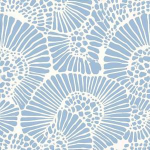 lot 4364 image: Abstract Blue Shell Peel and Stick Wallpaper, Coastal Geometric Self-Adhesive Vinyl Wallpaper for Home Decor   Waterproof, 17.7 x 118
