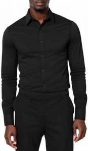 lot 4368 image: Beninos Mens Wrinkle Free Dress Shirts Slim Fit Long Sleeve Casual Button Down Shirt (1118 Black, XL)