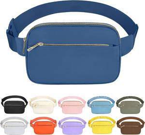 lot 4380 image: Fashion Fanny Bag-Waist Pack With Adjustable Belt Bag-Unisex Crossbody Pack For Travel Running Hiking-Blue