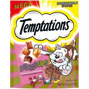 lot 4407 image: Temptations ShakeUps Crustacean Celebration Cat Treats with Lobster, Seafood, Crab and Shrimp - 5.29oz