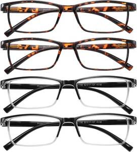 lot 4425 image: Przene Reading Glasses for Men Women Blue Light Blocking Readers Spring Hinges Lightweight Style Pack