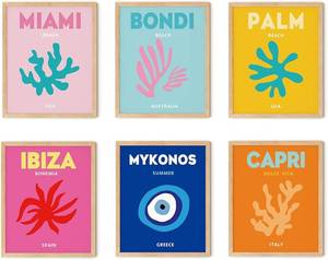 lot 4433 image: TwoDays Preppy Room D cor Aesthetic, Preppy Wall Decor, Flower Photo, 2 Blank with Paint for DIY Photos (8 x 10)