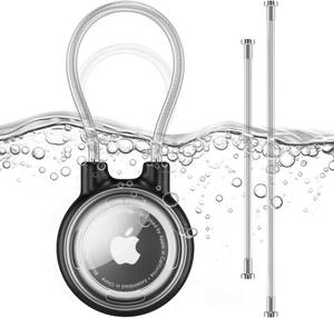 lot 4493 image: WhoseID Compatible with Apple Airtag Case Keychain Holder, IPX8 Waterproof Air Tag Cases Easy Twist-Off Cap with Durable Matel Keyring for Luggage, Item Finder, Backpack, Kids(Transparent, 1-Pack)