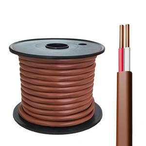 lot 4519 image: Thermostat Wire - Solid Copper 18 Gauge - CL2 - Power Circuit Cable (182Brown, 25ft)