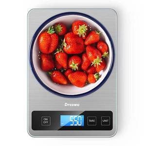 lot 4978 image: Large Digital Kitchen Scale, Drcowu 15kg Food Kitchen Scales for Baking, Cooking, Keto and Meal Prep, Food Weight Scale with 1g Accuracy and LCD Display, Easy to Read, Grams and Oz (Silver)