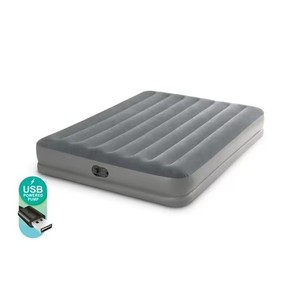 lot 4871 image: Intex 12 Queen Dura-Beam Prestige Air Mattress Bed with Built-in USB Powered Pump