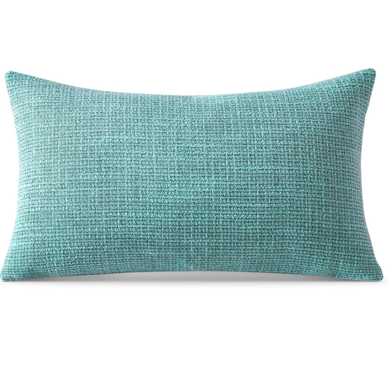 lot 5127073 image: OTOSTAR Linen Throw Pillow Cover Set of 1 Decorative Lumbar Pillowcases Cushion Covers 16x24 Inch for Home Decor Sofa Bedroom Car 40 x 60CM Aqua Blue - Retail $10