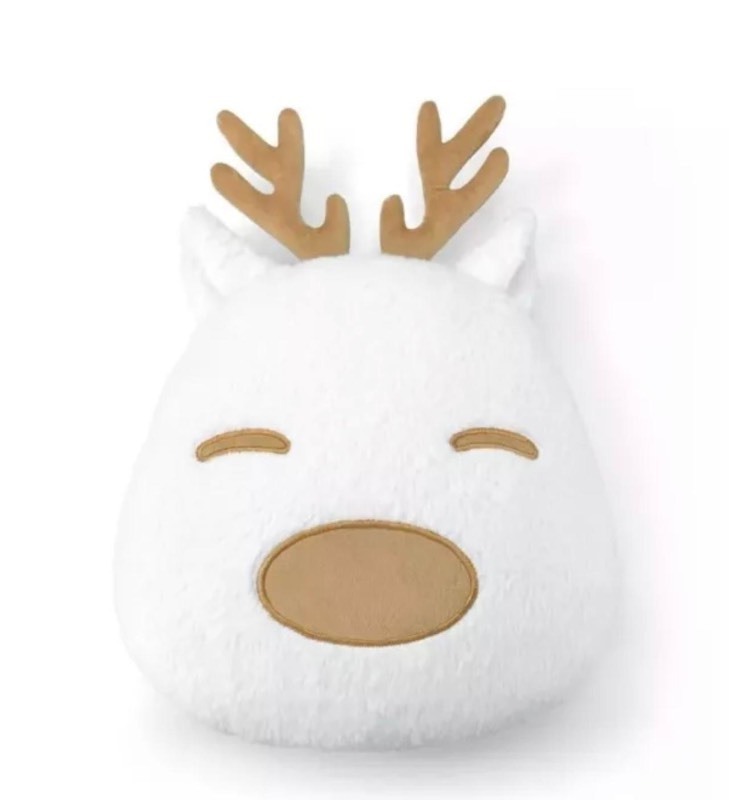 lot 5127097 image: Target Bullseyes Playground Christmas White Reindeer Pillow 14.25H - Retail $15