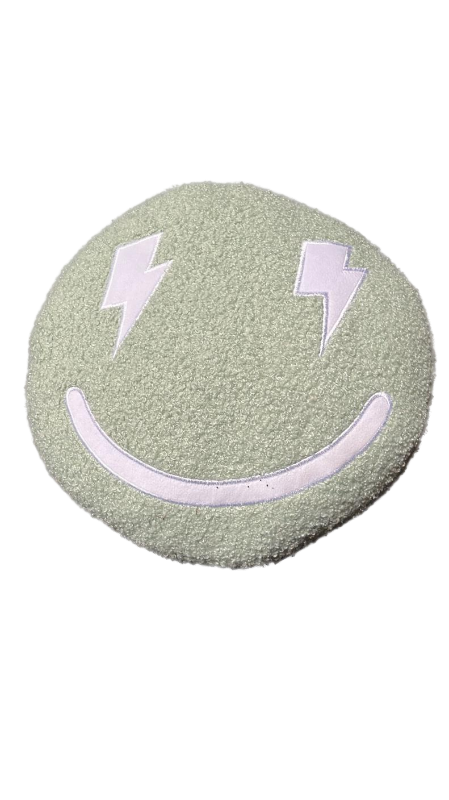 lot 5127054 image: Lightning Smiley Face Decorative Pillow - Retail $10