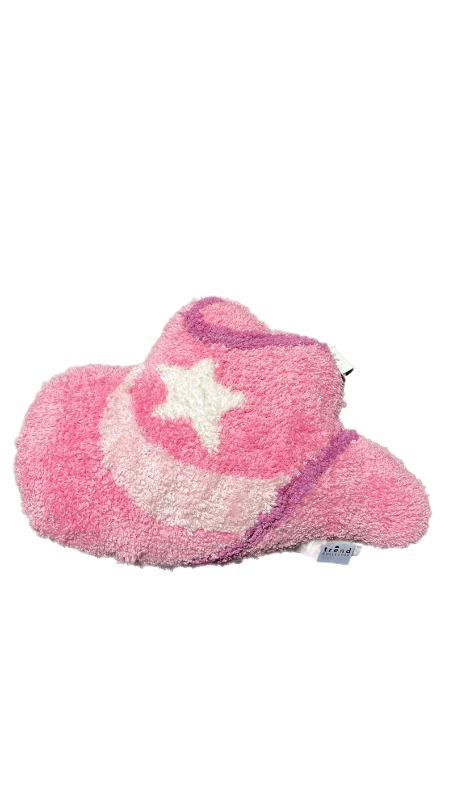 lot 5127083 image: Pink Star Fuzzy House Plush Pillow - Retail $12