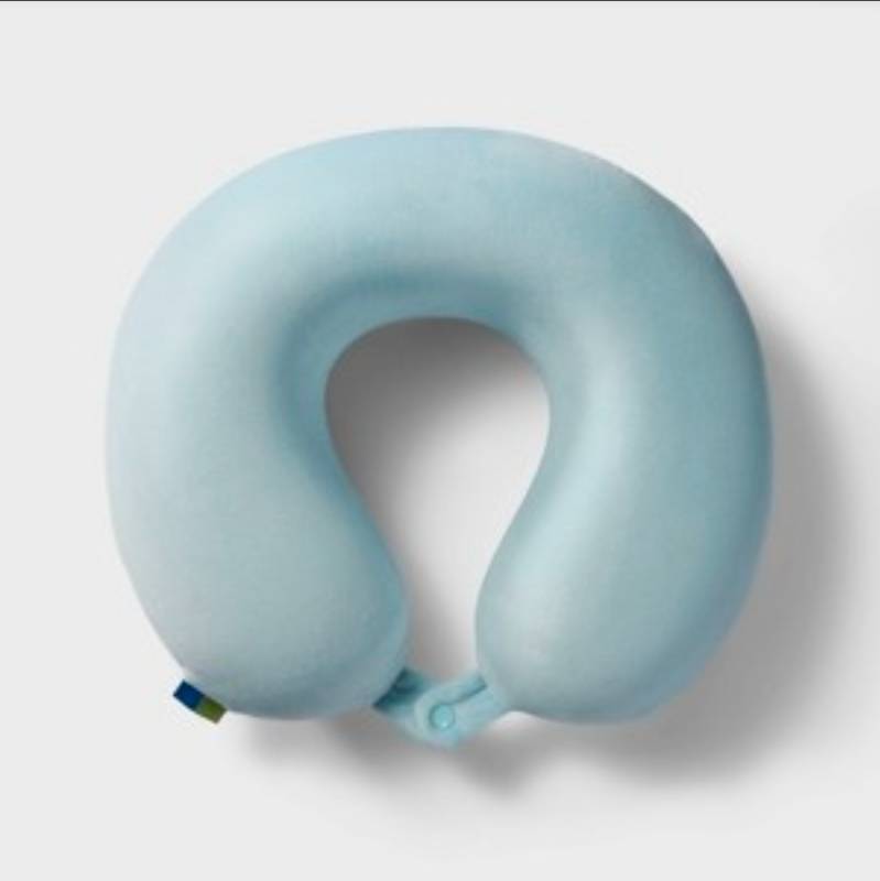 lot 5127072 image: Memory Foam Travel Neck Pillow - Open Story Green U-Shape Support Pillow - Retail $15