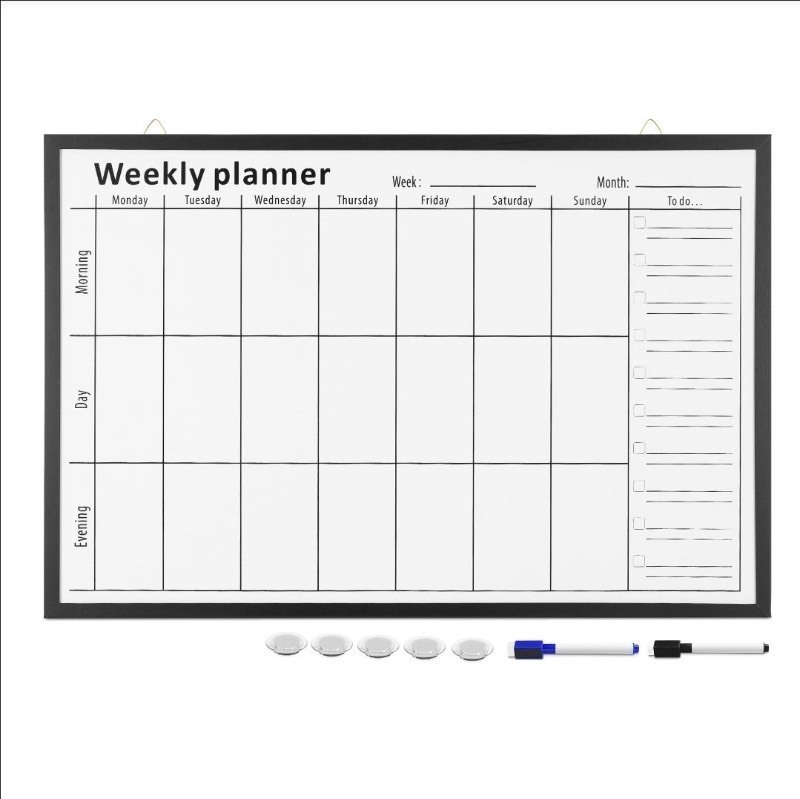 lot 4651005 image: Navaris Magnetic Whiteboard Retail Packaging with Markers and Magnets, 1 Count - Retail $68