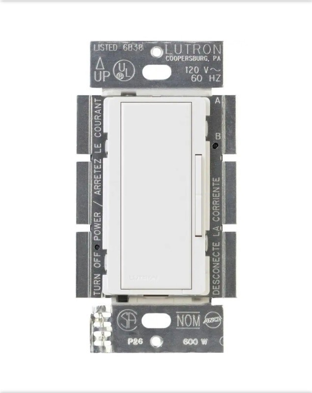 lot 3565055 image: LutronMaestro Companion Multi-Location Dimmer Switch, Only for Use with Maestro LED Dimmer, White (MA-RR-WH) - Retail $22