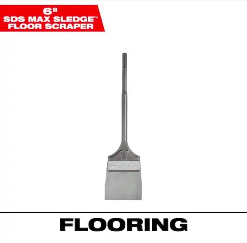 lot 4253135 image: Milwaukee 6 in. SDS-Max SLEDGE Steel Floor Scraper Bit - Retail $189