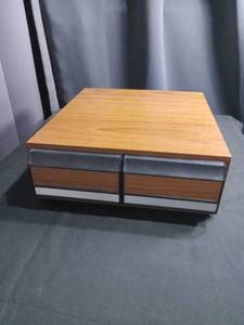 lot 3973 image: Wooden Audio Cassette Storage Box