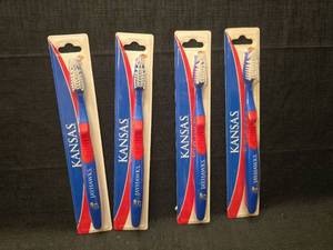 lot 4959 image: Kansas Jayhawks Toothbrushes - Set of 4