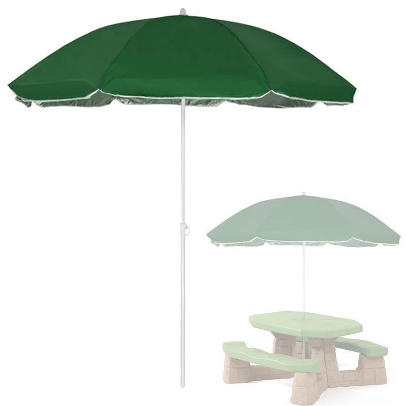 lot 32932 image: Eiszhjk Replacement Umbrella Compatible with Step 2 Picnic Table, Portable Picnic Outdoor Sunshade, Durable Patio Umbrella for Camping, Beach and Garden