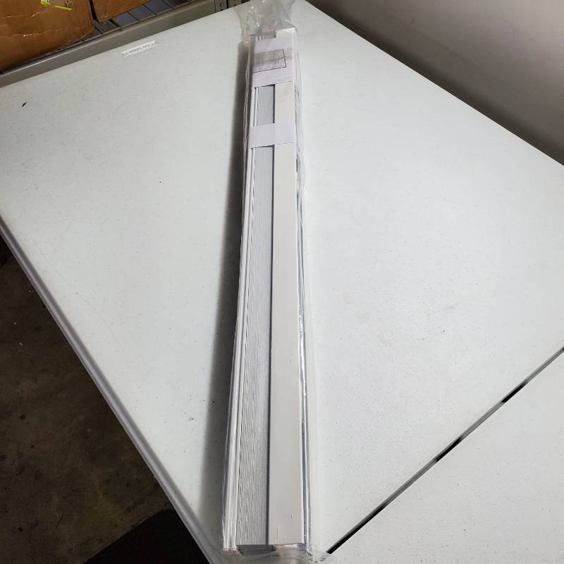 lot 20102 image: Persilux Custom Window Blind White Fabric Panel 34x72 inches