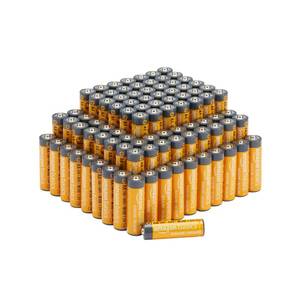 lot 45779 image: Amazon Basics 100-Pack AA Alkaline Batteries, 1.5 Volt, 10-Year Shelf Life, Reliable - Retail $27