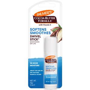 lot 45793 image: Palmers Cocoa Butter Formula Moisturizing Swivel Stick with Vitamin E, Lip Balm for Beach Bag, Face & Body Moisturizer Stick, Ideal for Treating Dry Skin Patches (1 Count) - Retail $4
