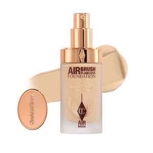 lot 45804 image: Charlotte Tilbury Airbrush Flawless Matte Foundation - Full Coverage Liquid Makeup with a Natural-Matte Finish - Smoothes & Blurs Pores - Waterproof & Transfer Resistant - 4 Neutral - Retail $52