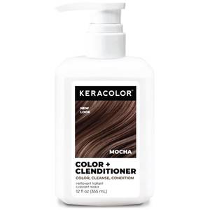 lot 45813 image: Keracolor Conditioner MOCHA Hair Dye - Semi Permanent Hair Color Depositing Conditioner, Cruelty-free, 12 fl oz (Pack of 1) - Retail $22