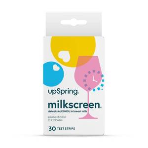 lot 45824 image: UpSpring MilkScreen Breast Milk Test Strips for Alcohol - 26ct - Detects Alcohol in Breast Milk - Retail $46