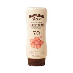 lot 45848 image: Hawaiian Tropic Sheer Touch Lotion Sunscreen, Moisturizing Broad-Spectrum Protection, SPF 30, Sun, Mango, 8 Oz - Retail $10