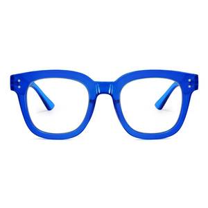 lot 45882 image: Madison Avenue Oversized Blue Light Blocking Glasses for Women Fashion Blue Light Blockers Anti Eyestrain & UV Protection Computer Eyeglasses (Klein Blue) - Retail $17