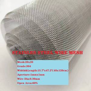 lot 45891 image: Stainless Steel Mesh Screen #100Mesh -Size15.7x47.2(40x120cm) SS304 Wire Mesh Screen, Filter Screen Mesh, Wire Cloth, DIY Mesh, Fine Mesh - Retail $13