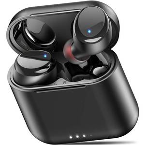 lot 45903 image: TOZO T6 Wireless Earbuds, Bluetooth Ear Buds, Stereo Sound in Ear Headphones, 50 Hours Playtime, AI Clear Call, Wireless Charging Case, APP Customizable EQs, IPX8 Waterproof Earphones - Retail $27