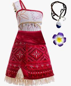 lot 45906 image: New Princess Adventure Ocean Costume for Girls Toddler Deluxe One-shoulder Dress With Necklace and Hairpin 5 to 6T. - Retail $0