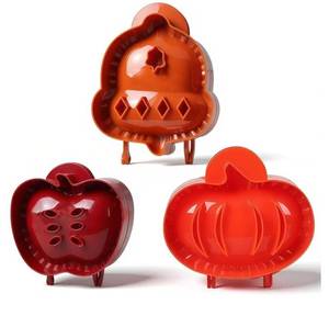 lot 45909 image: Classic Mini Hand Pie Molds, Pocket Pie Press, Dough Pocket Pie Presser Molds, One Press Autumn Cottage Pie Set - Retail $10