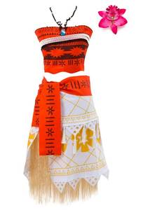 lot 45912 image: Halloween Cosplay Costume Skirt Set with Necklace for Women (L) - Retail $30