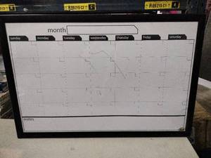 lot 25300 image: magnetic dry-erase calendar board