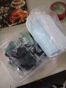 lot 25314 image: Lot of Sanitary Gloves and Masks