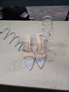 lot 25371 image: womens rhinestone spiral stiletto heels - 7