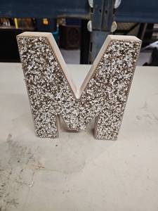 lot 25391 image: Sparkle Letter M Decorative Sign