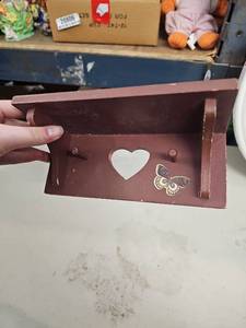 lot 25397 image: decorative wall-mounted wooden shelf