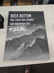 lot 25416 image: Motivational Mountain Canvas Wall Art Print