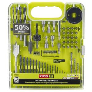 lot 58137 image: Ryobi A98601G Drill and Drive Kit (60-Piece)