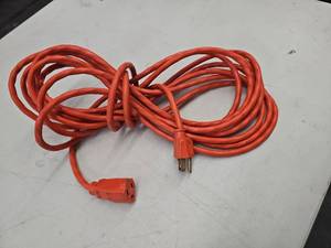 lot 58186 image: heavy-duty, 3-prong orange extension cord