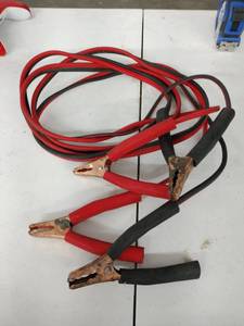 lot 58202 image: Heavy Duty Jumper Cables with Copper Clamps