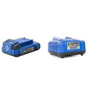 lot 58164 image: Kobalt 24V Max Lithium Ion Battery and Charger Set