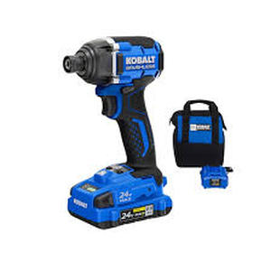 lot 58170 image: Kobalt 24-Volt Max Brushless 14-in Impact Driver with Battery