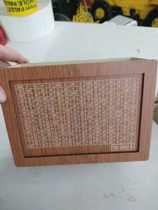 lot 20296 image: Wooden Savings Challenge Piggy Bank