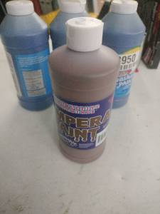 lot 20303 image: Set of 4 Washable Craft Paints - 16 Fl Oz - 3 Blue 1 Brown
