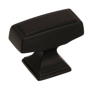 lot 20324 image: Amerock Bp535342 Mulholland 58  Rectangular Cabinet Knob - Bronze - 2 Pack