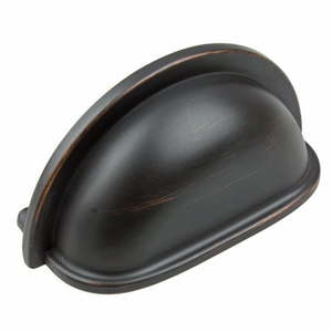 lot 20325 image: GlideRite 3 in. Center Classic Bin Cabinet Hardware Handle Pull  Oil Rubbed Bronze - 2 Pack
