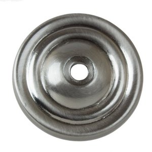 lot 20332 image: GlideRite 1-12 in. Round Thin Classic Cabinet Backplate  Satin Nickel - 10 Ct